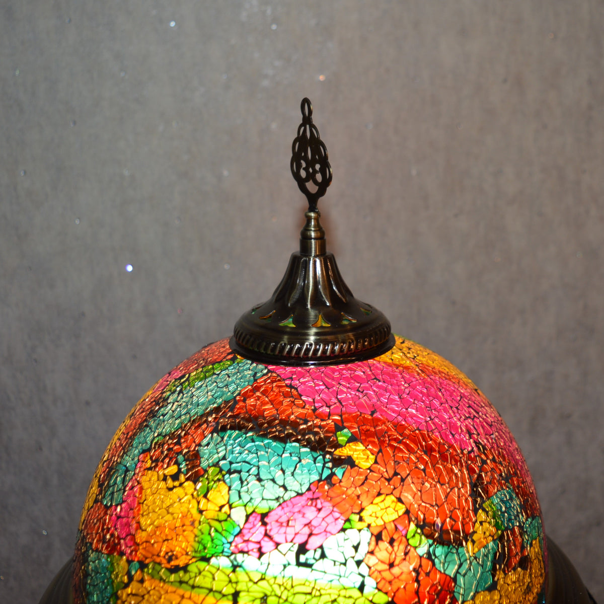 Luxury Turkish Mosaic Floor Lamp with Multi-Colour Glass Shades