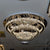 Round circular mirrored frame crystallic colour changing LED ceiling light [9010-800,650,450,350)