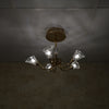 Crystal upward Cone Modern Ceiling Lights in Gold / Silver-2109