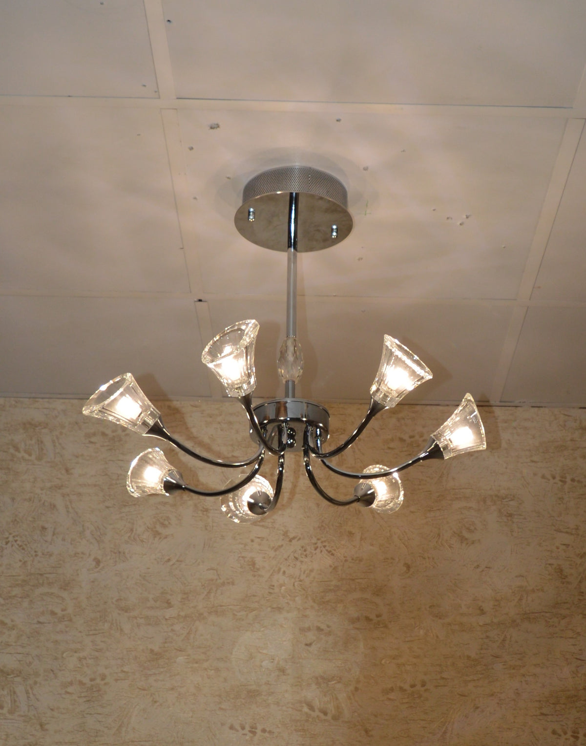 Luxury Crystal Glass Ceiling Chandelier – Modern LED Pendant 02 Colour 02 Size