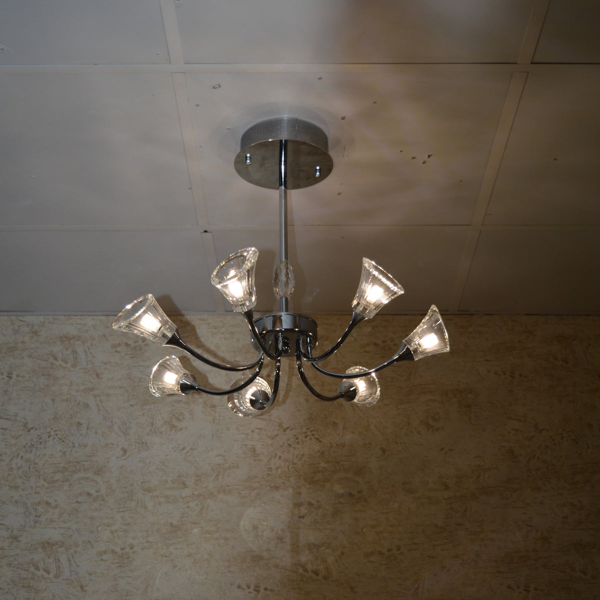 Luxury Crystal Glass Ceiling Chandelier – Modern LED Pendant 02 Colour 02 Size