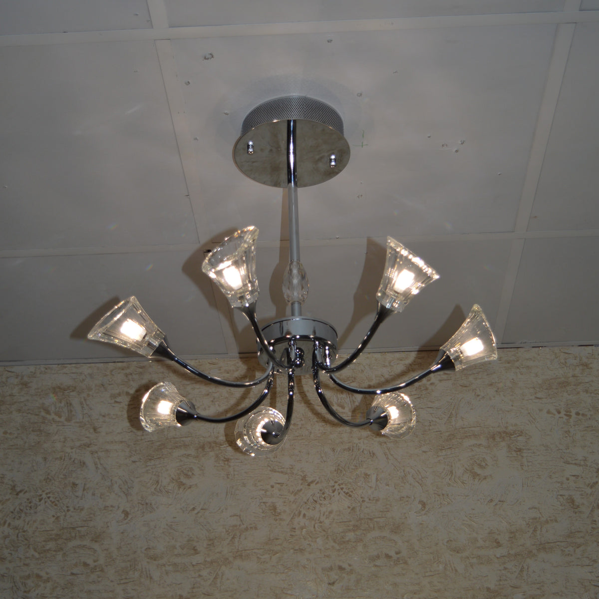 Luxury Crystal Glass Ceiling Chandelier – Modern LED Pendant 02 Colour 02 Size