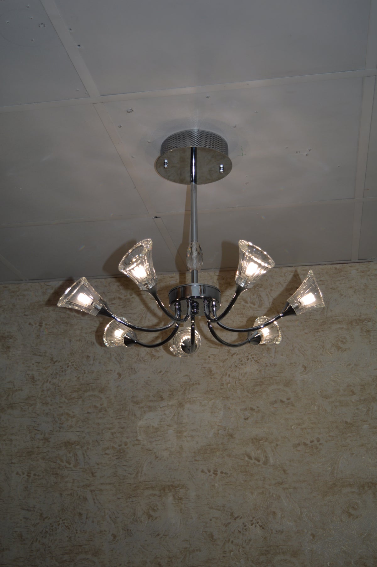 Luxury Crystal Glass Ceiling Chandelier – Modern LED Pendant 02 Colour 02 Size