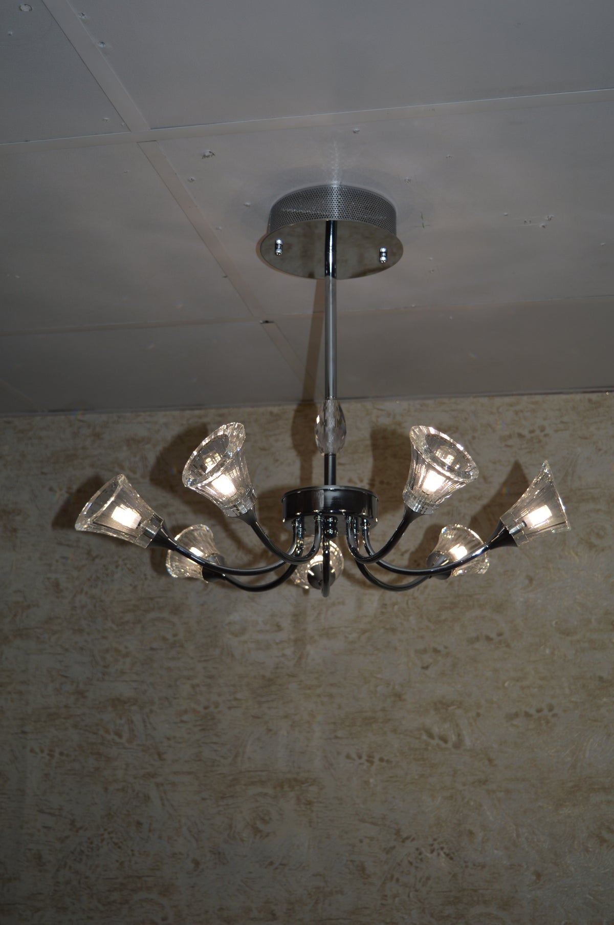Luxury Crystal Glass Ceiling Chandelier – Modern LED Pendant 02 Colour 02 Size