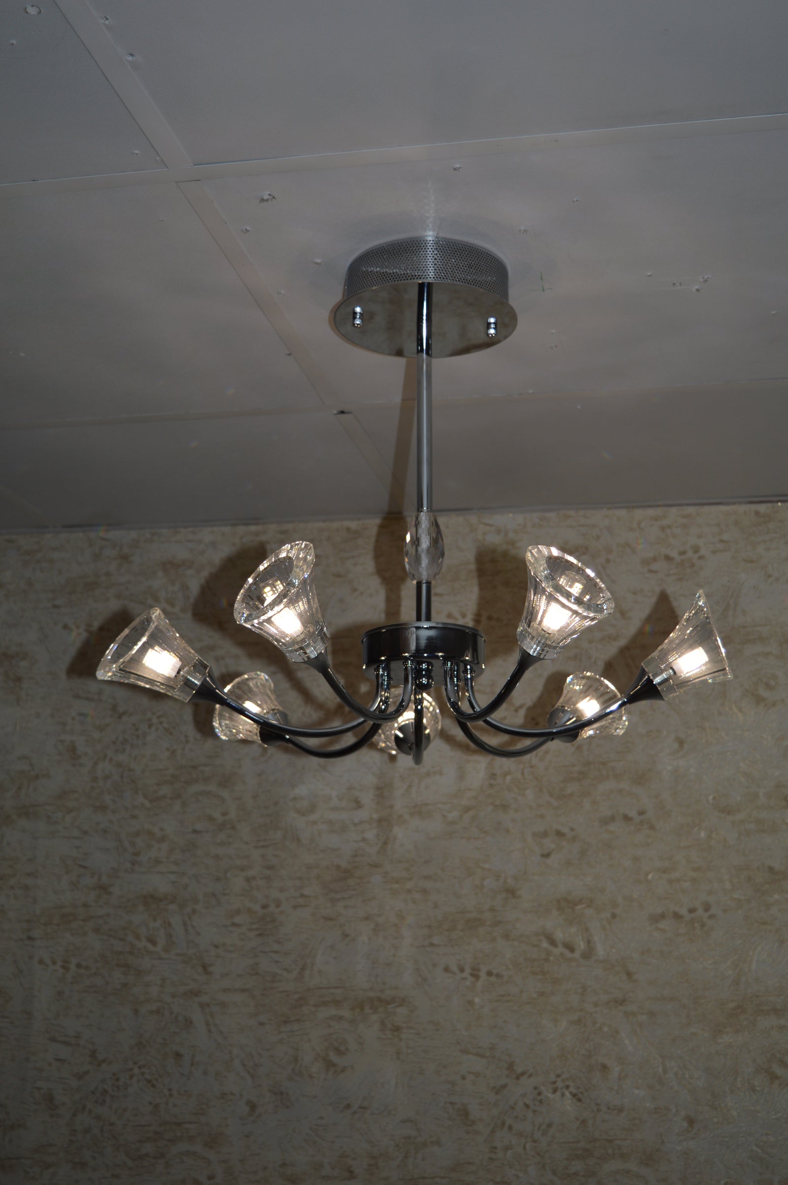 Luxury Crystal Glass Ceiling Chandelier – Modern LED Pendant 02 Colour 02 Size