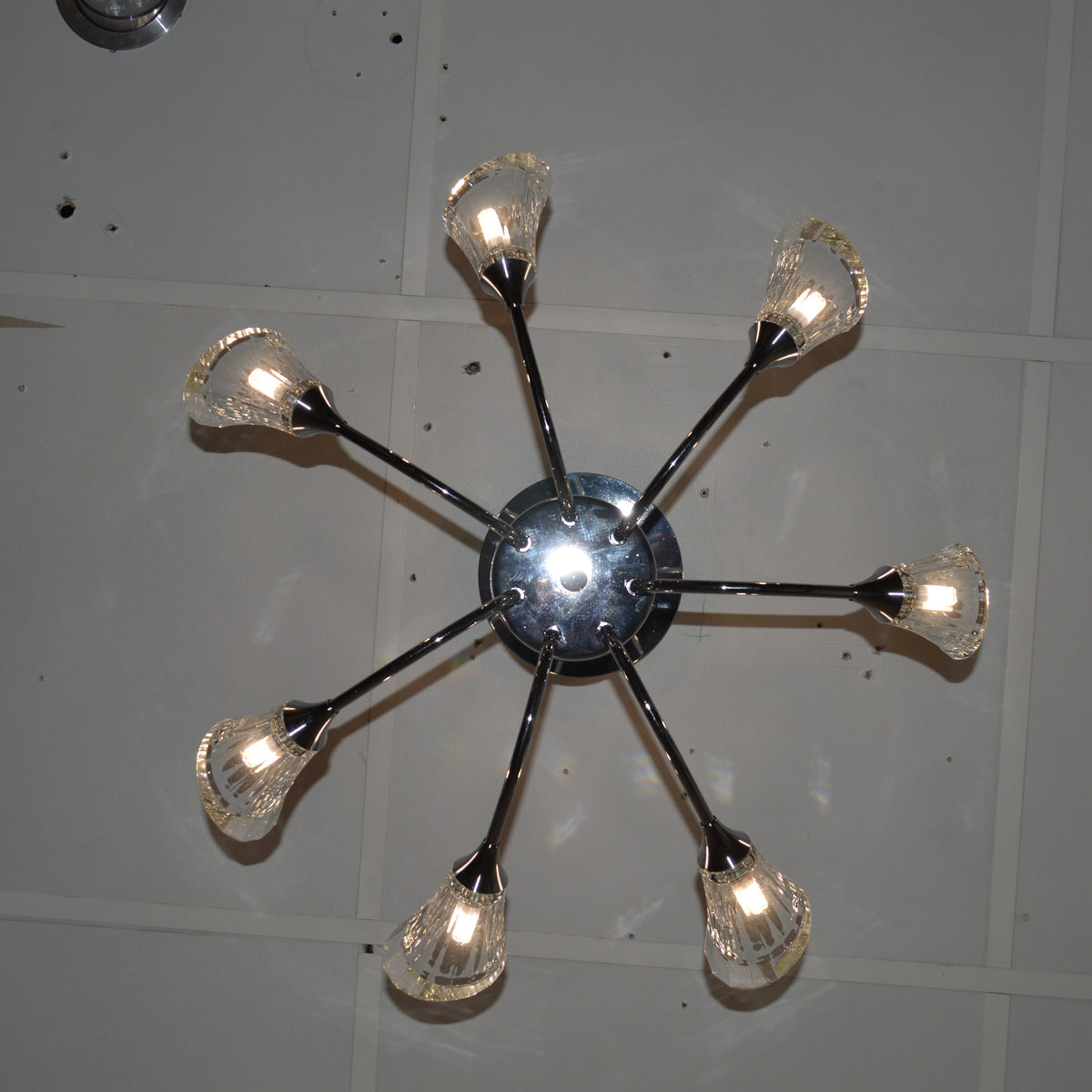 Crystal upward Cone Modern Ceiling Lights in Gold / Silver-2109