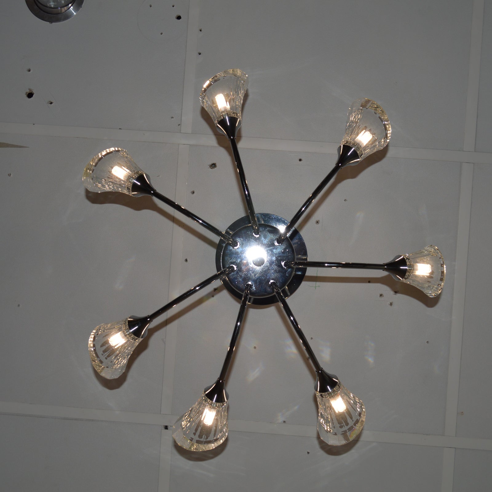 Crystal upward Cone Modern Ceiling Lights in Gold / Silver-2109