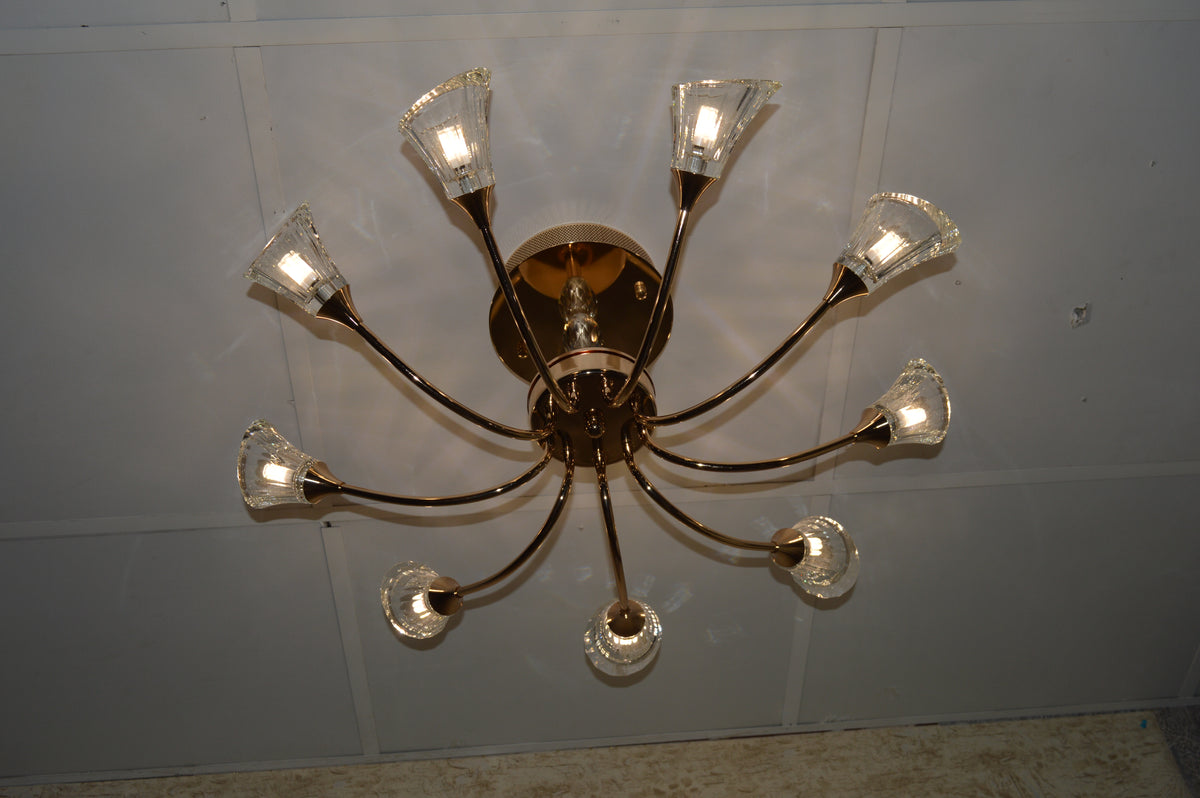 Luxury Crystal Glass Ceiling Chandelier – Modern LED Pendant 02 Colour 02 Size