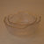 Wavy Bowls with gold edge in two different sizes with matching set of 6pcs glasses