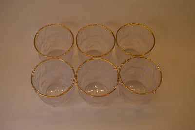Set of 6pcs vintage look Drinking Glasses Set -Free Thickened Bottom, Whiskey Glass, Vintage Glass, Cocktail, Scotch Water Glasses