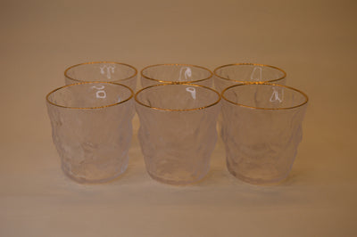 Set of 6pcs vintage look Drinking Glasses Set -Free Thickened Bottom, Whiskey Glass, Vintage Glass, Cocktail, Scotch Water Glasses