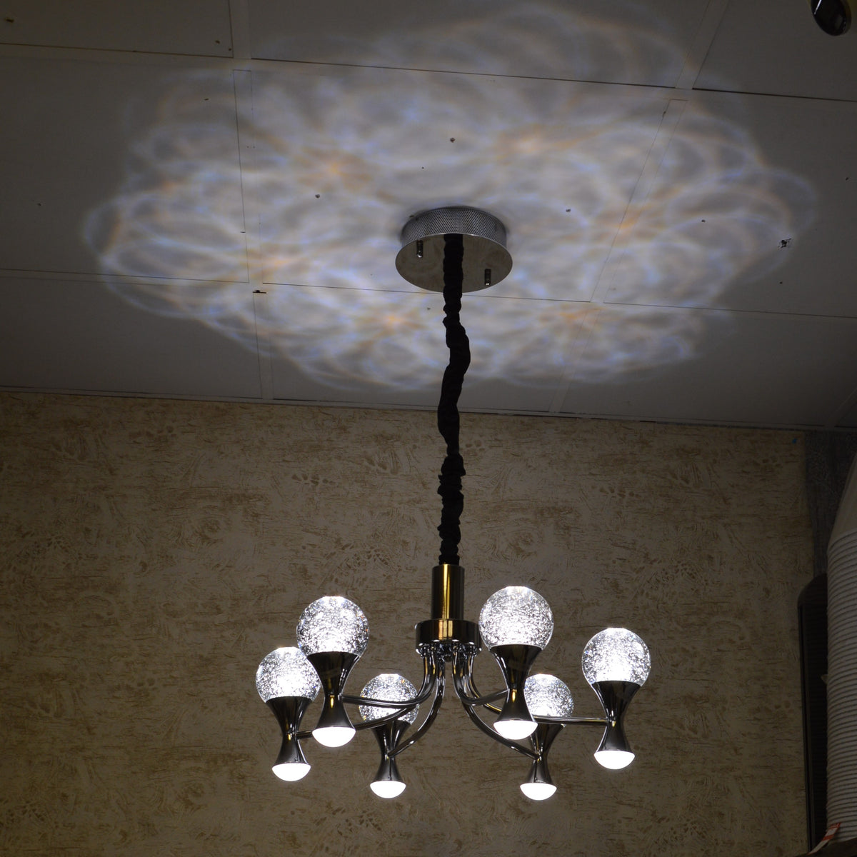 Modern Crystal Globe Pendant Ceiling Lights  Gold / Silver-2176-6Head