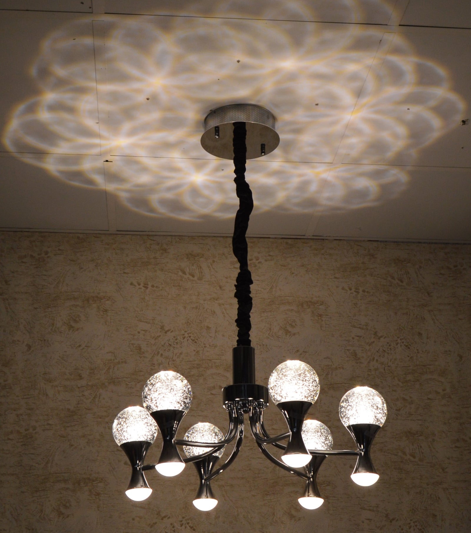 Modern Crystal LED Chandelier Ceiling Light – Luxury Multi-Arm Pendant