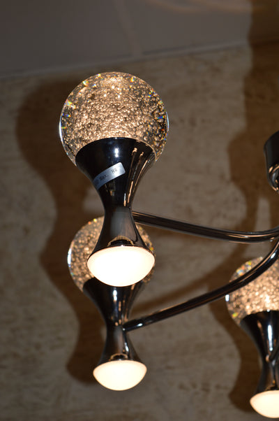 Modern Crystal Globe Pendant Ceiling Lights  Gold / Silver-2176-6Head
