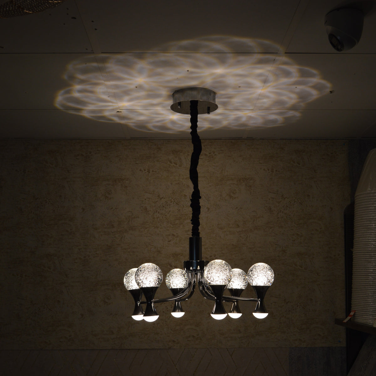 Modern Crystal Globe Pendant Ceiling Lights  Gold / Silver-2176-6Head