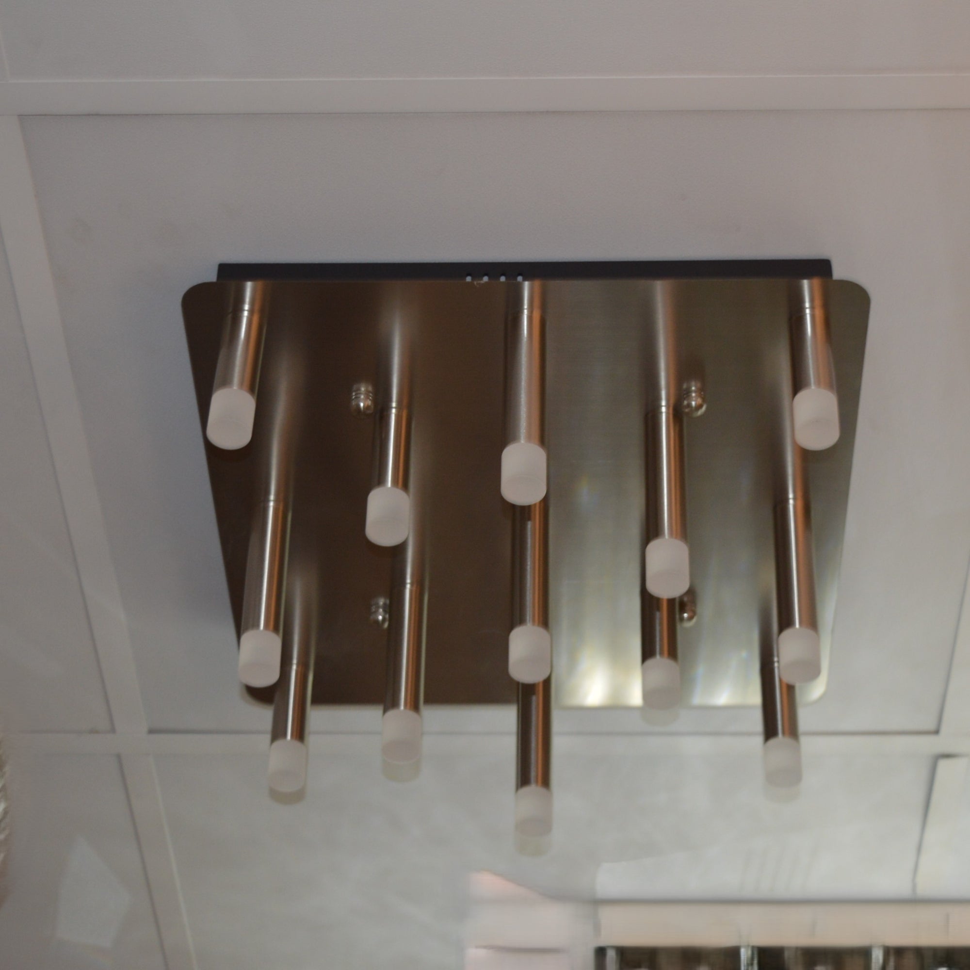Long Drop Metallic Bars LED Incorporated Stair Pendant Lighting Chandelier-6139-10tubes, 12tubes 30 & 40tubes
