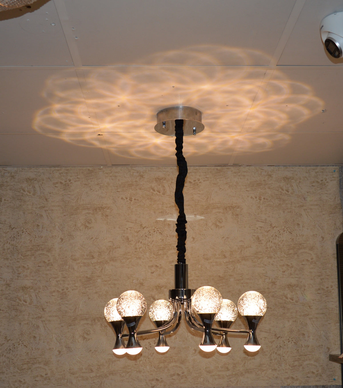 Modern Crystal Globe Pendant Ceiling Lights  Gold / Silver-2176-6Head