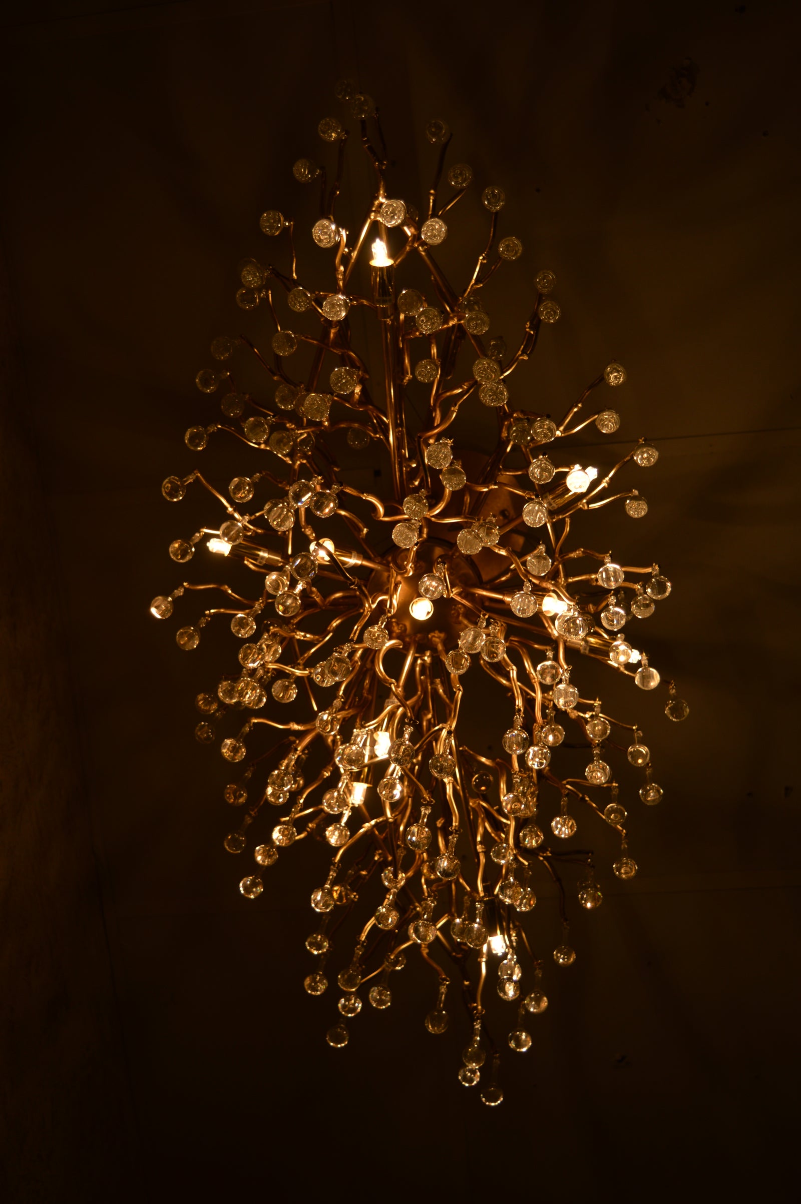 Pendant-Glass Rain Drop Gold Pendant Ceiling Light-A3139/500, 800 & 1000*500