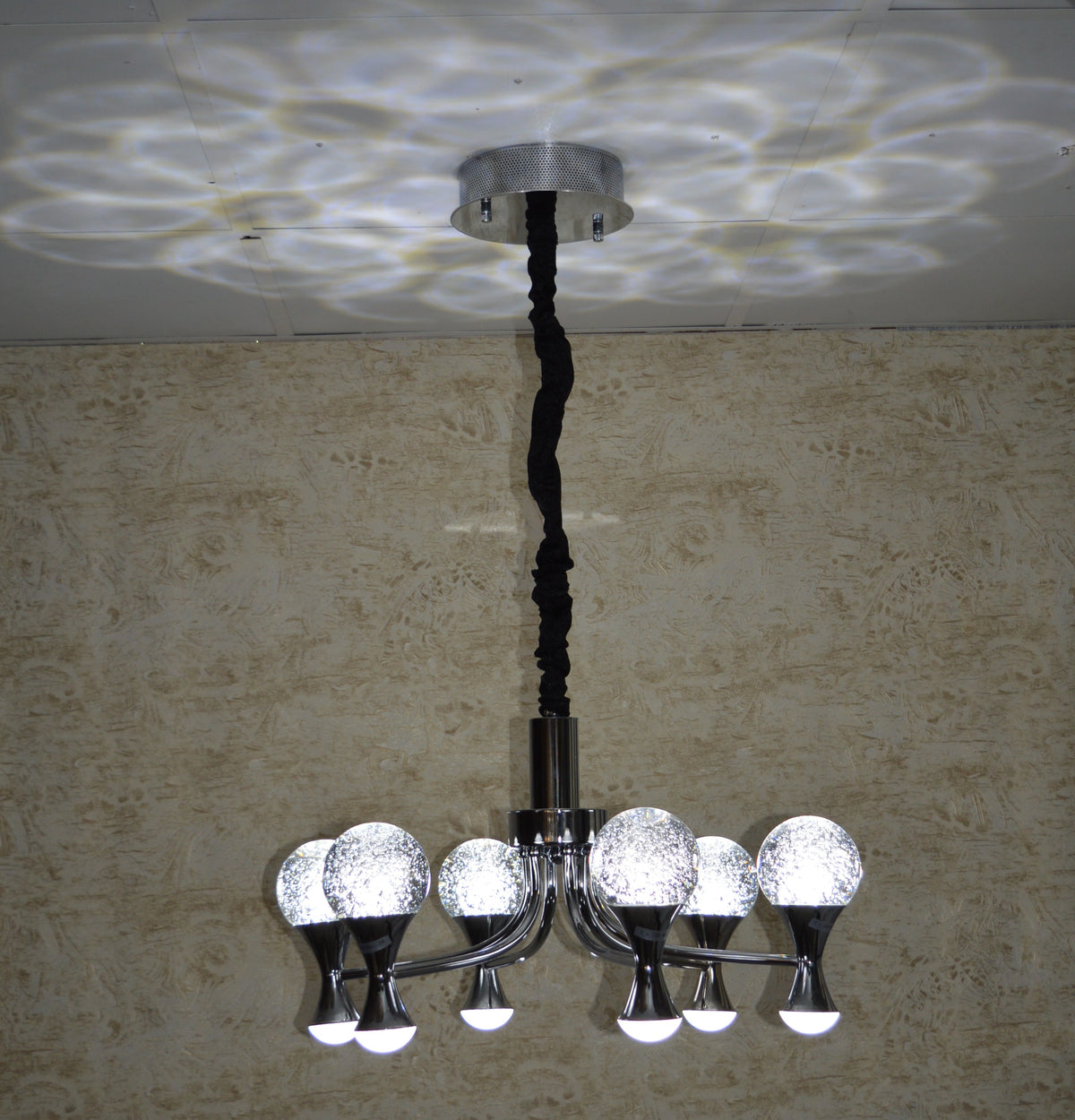 Modern Crystal LED Chandelier Ceiling Light – Luxury Multi-Arm Pendant