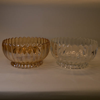 Crystal Rose Gold & Clear Lotus Shape Glass Fruit Basket Bowl Stand Colorful Fruit Vegetable Baskets Creative Fruit Dish Basket Luxurious Fruit Basket/Bowl