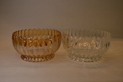 Crystal Rose Gold & Clear Lotus Shape Glass Fruit Basket Bowl Stand Colorful Fruit Vegetable Baskets Creative Fruit Dish Basket Luxurious Fruit Basket/Bowl