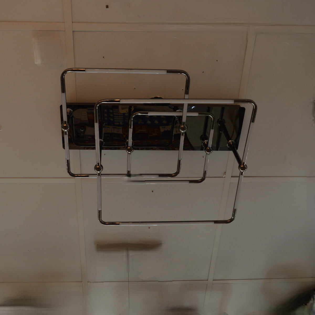 Metallic Black Base Modern Square Patterns LED Flushmount Ceiling Light-Colour changing and dimmable features-7516-3+4+5black