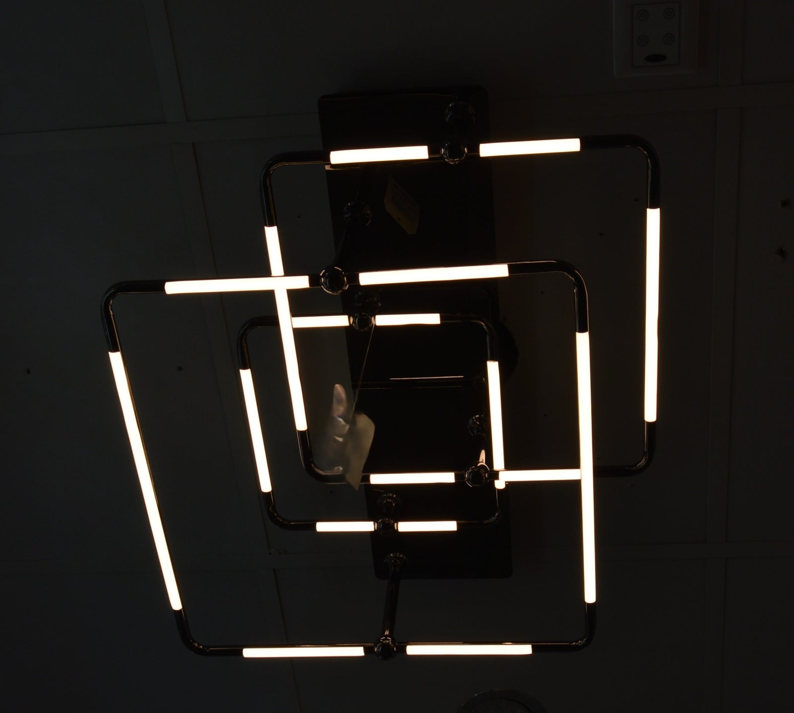 Luxury Modern Geometric LED Ceiling Light Black