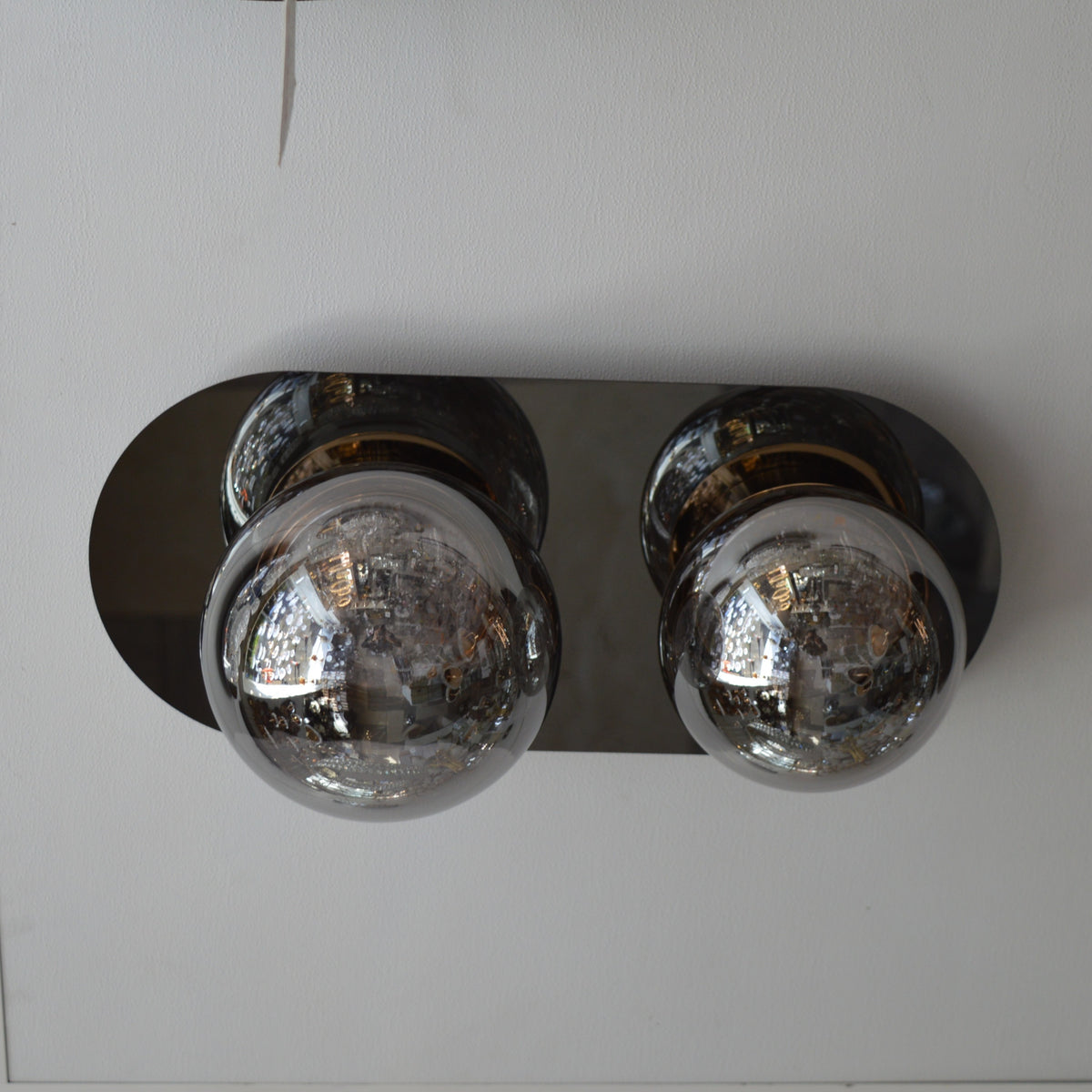 Double Tinted Globe LED Wall Lights with colour changing features  – 2337-2heads & 1head