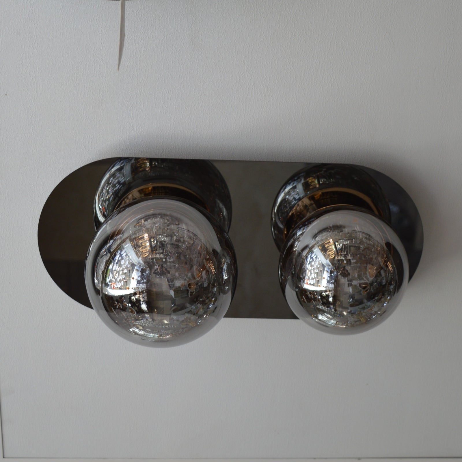 Double Tinted Globe LED Wall Lights with colour changing features  – 2337-2heads & 1head