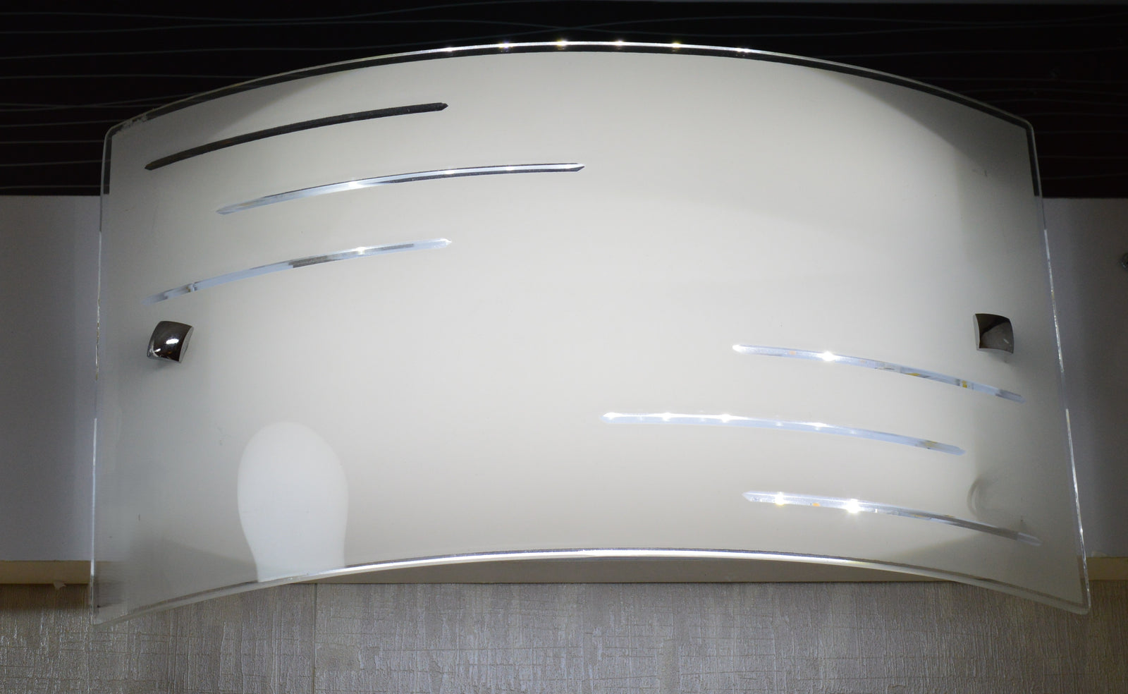 HexaGlow Designer Wall Light – Modern Curved Crystal Panel Sconce