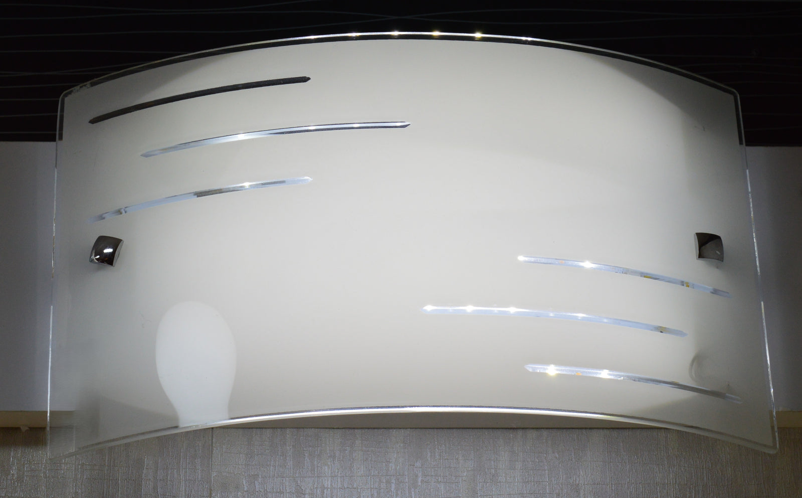 HexaGlow Designer Wall Light – Modern Curved Crystal Panel Sconce