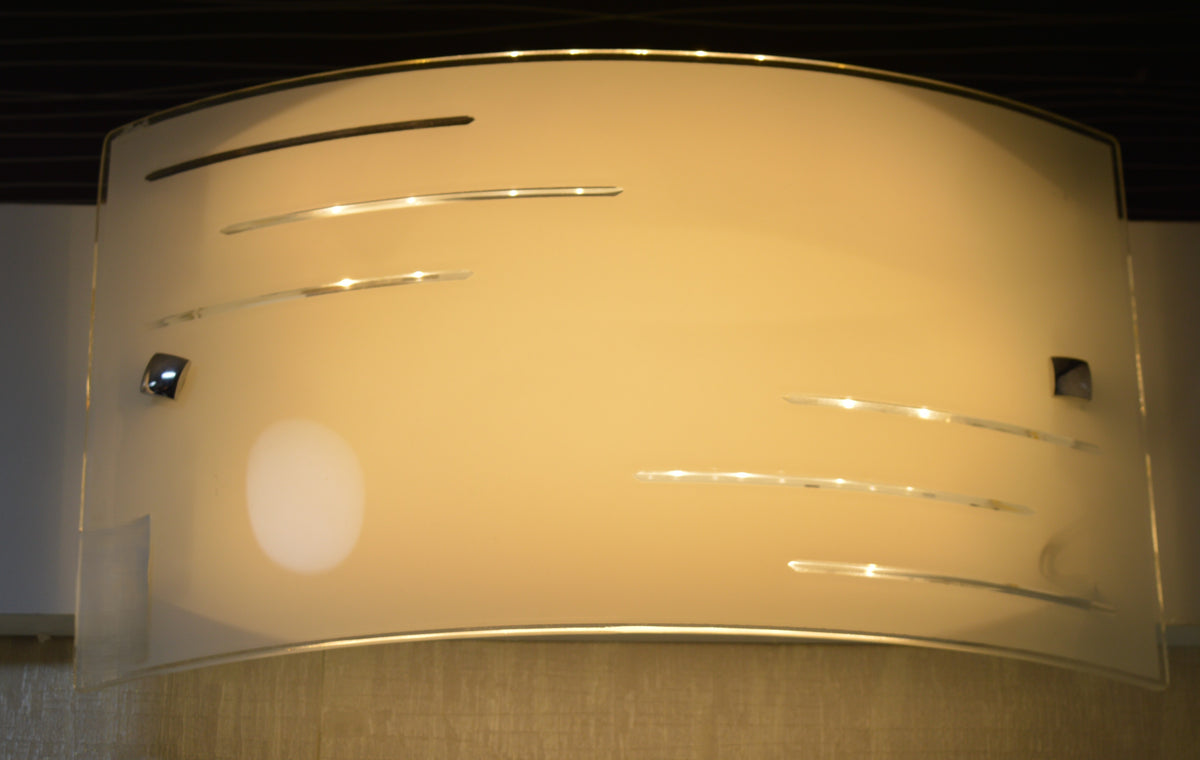 HexaGlow Designer Wall Light – Modern Curved Crystal Panel Sconce