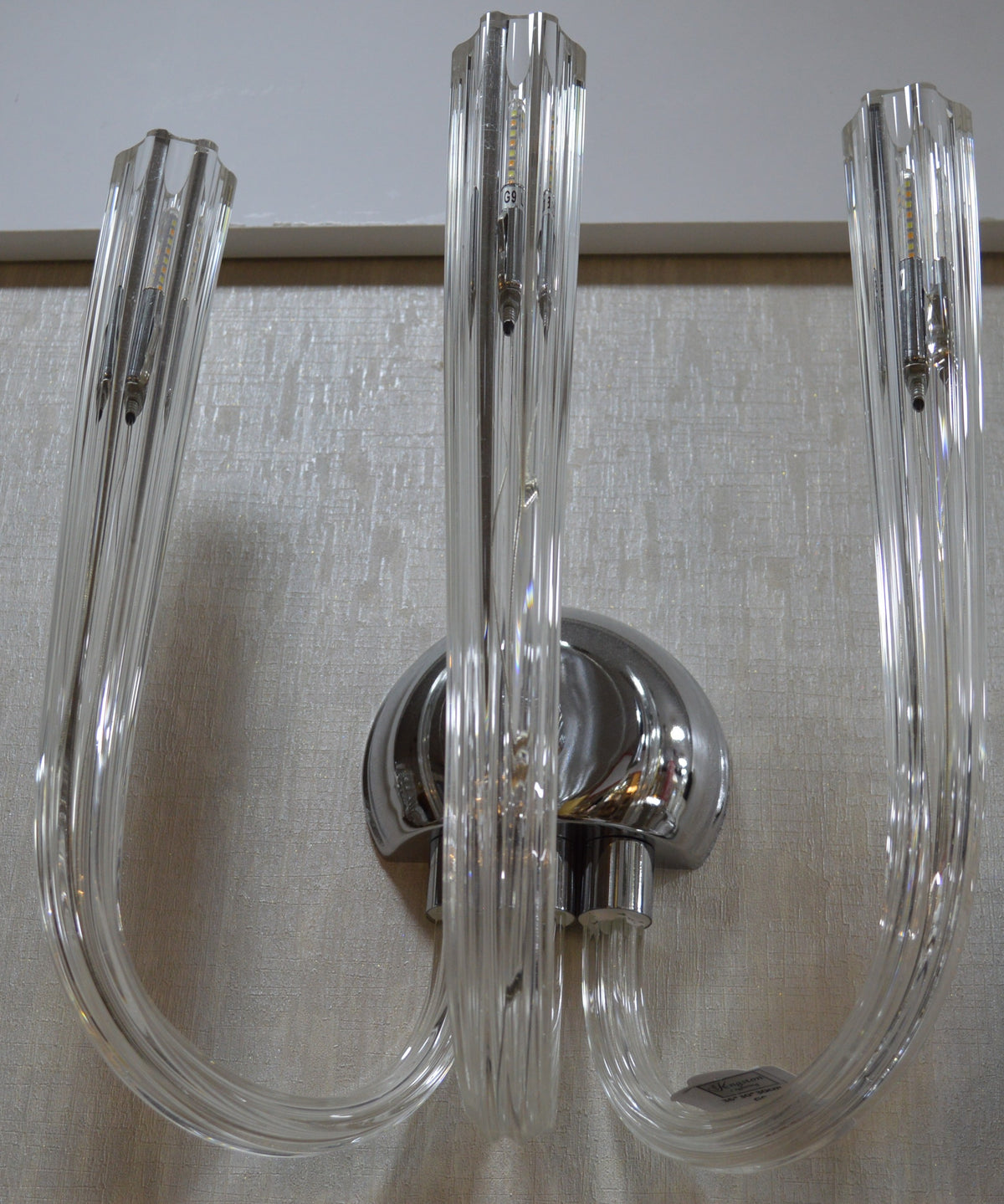 Luxury Crystal Wall Light – Triple Arm Modern Glass Wall Sconce