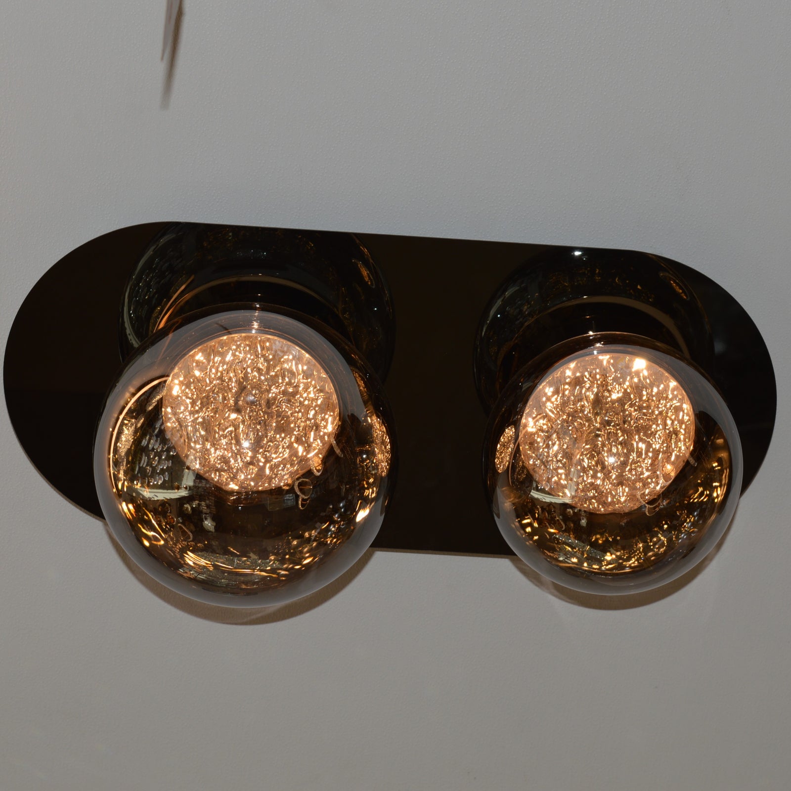 Double Tinted Globe LED Wall Lights with colour changing features  – 2337-2heads & 1head
