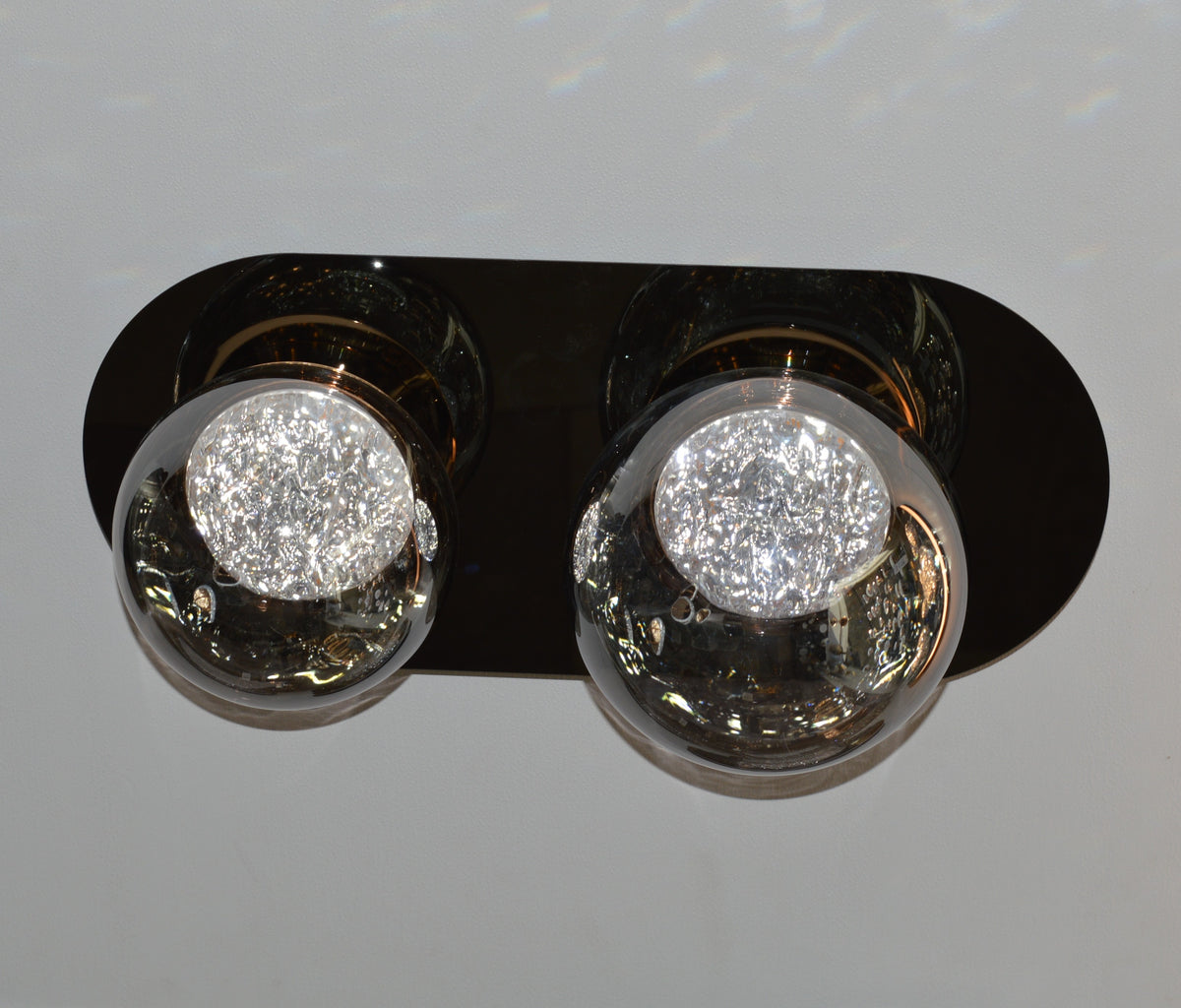 Double Tinted Globe LED Wall Lights with colour changing features  – 2337-2heads & 1head