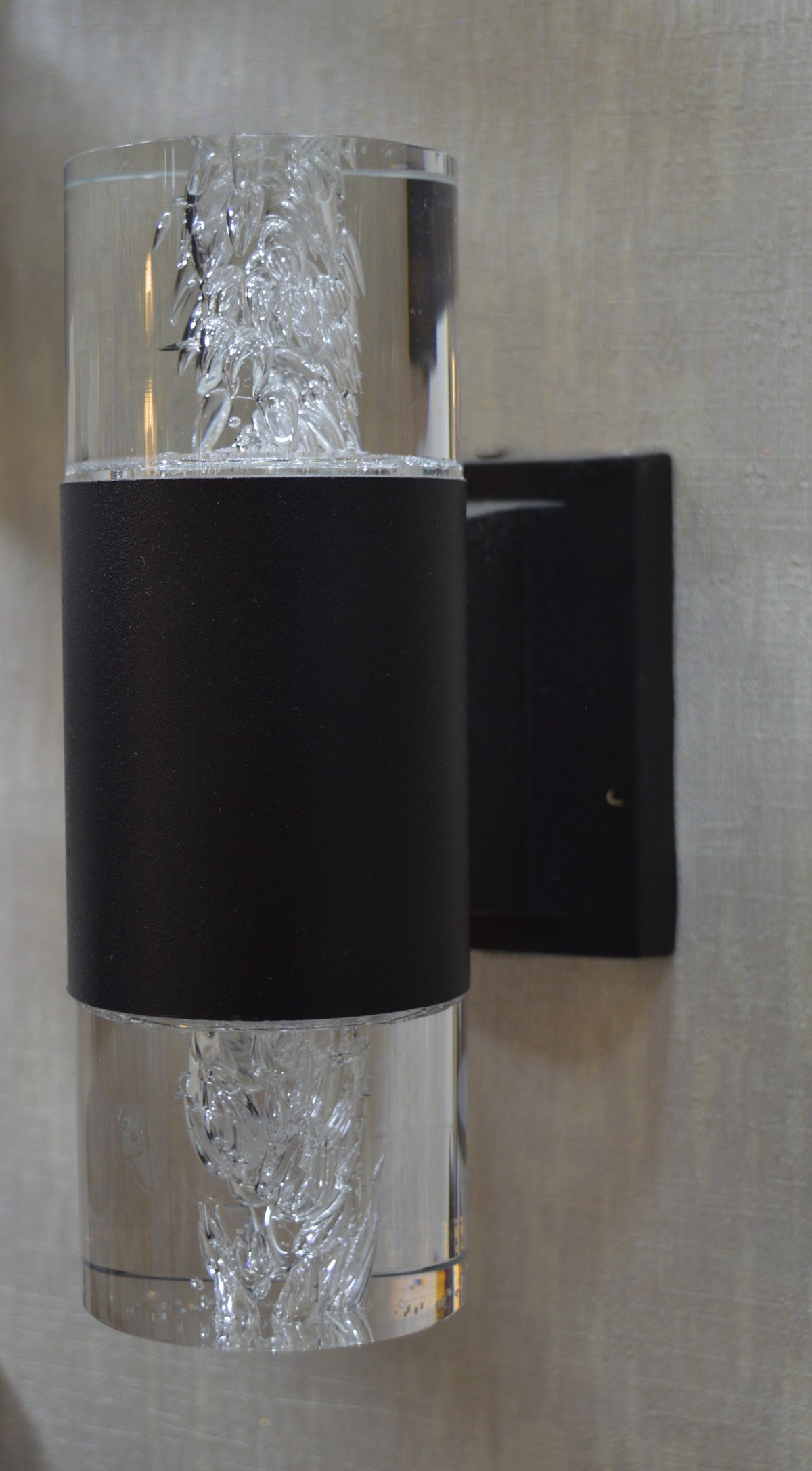 Modern Crystal Cylinder Wall Sconce – Dual Glow Luxury Light