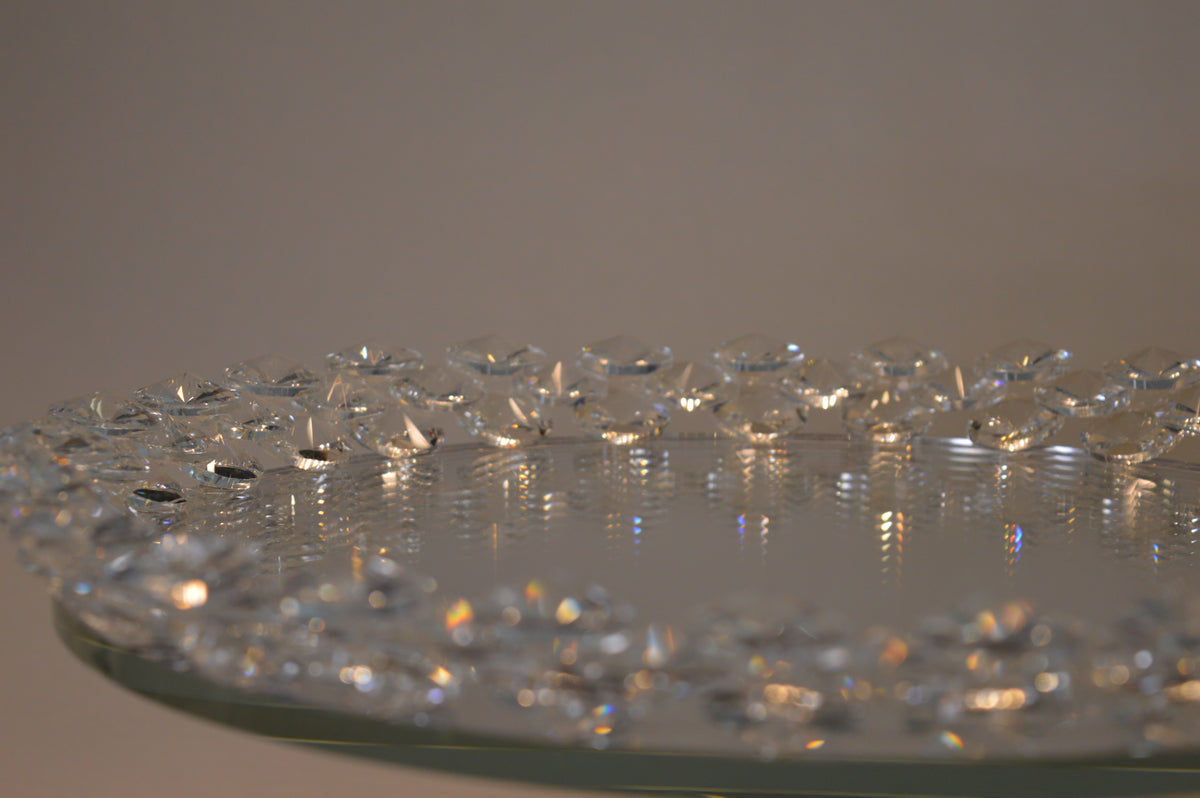 Revolving Crystal Bowl Stand for Fruits Vegetables Baskets Creative Fruit Dish Basket Luxurious Fruit Basket/Bowl