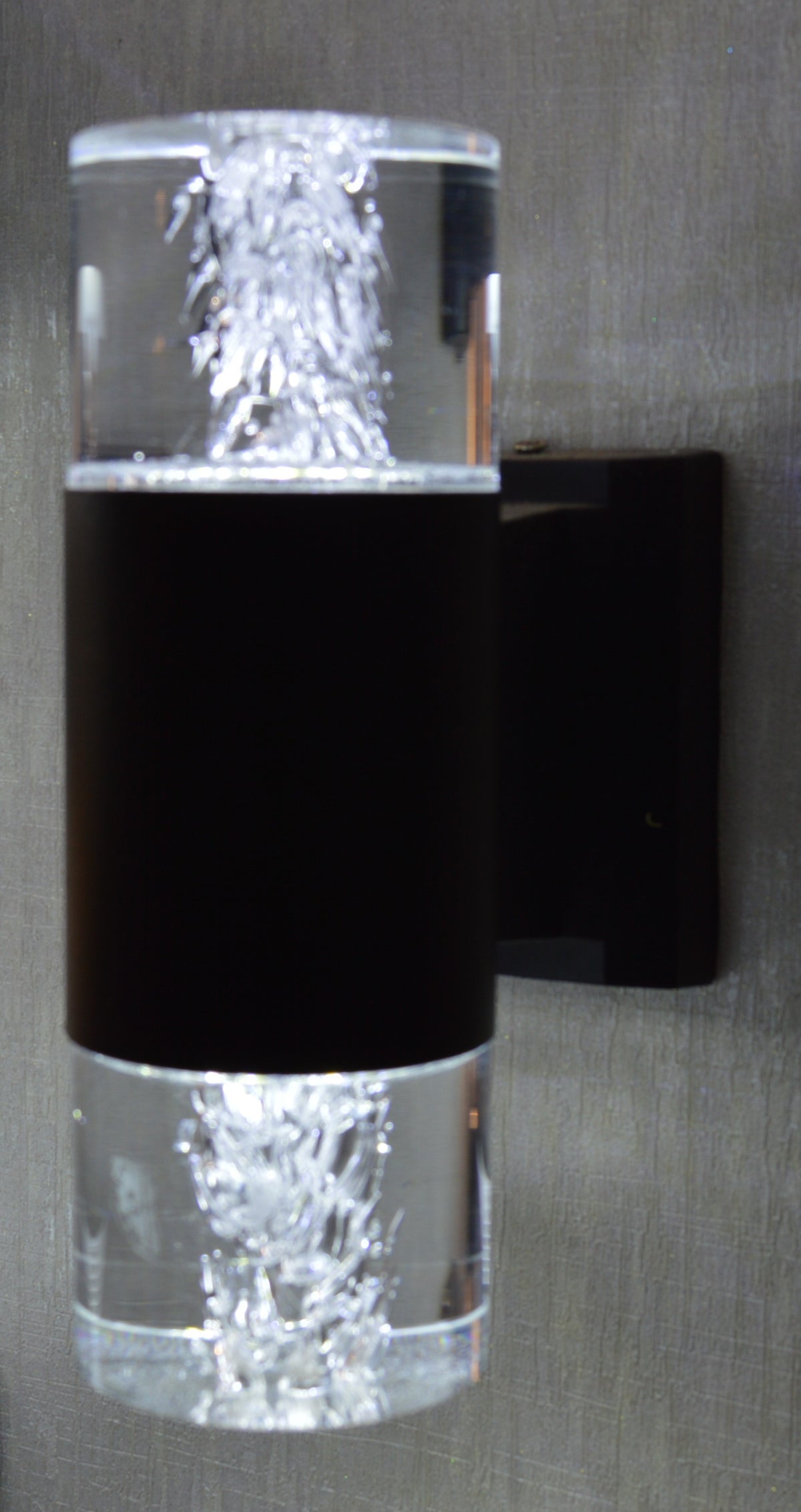 Modern Crystal Cylinder Wall Sconce – Dual Glow Luxury Light