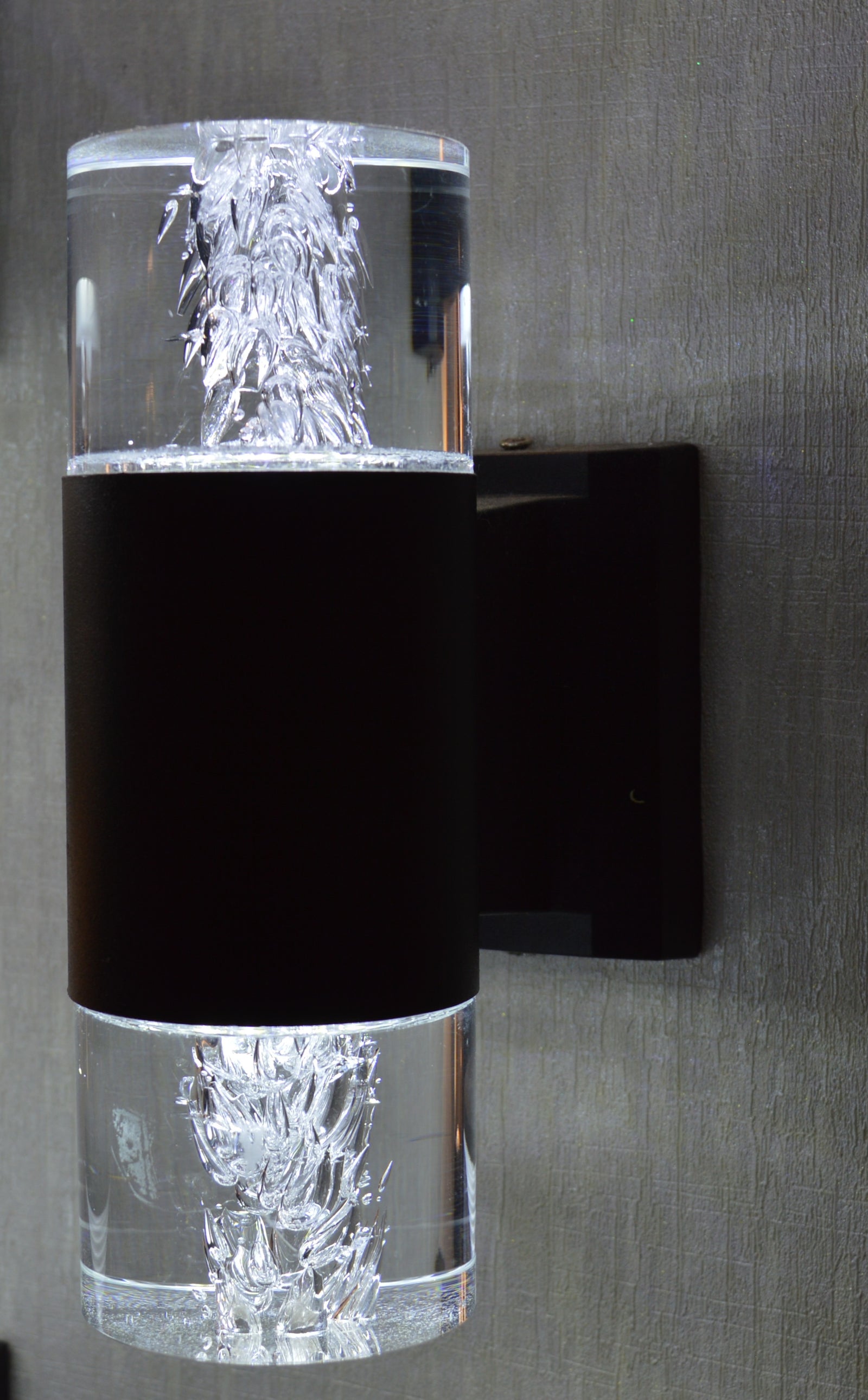 Modern Crystal Cylinder Wall Sconce – Dual Glow Luxury Light