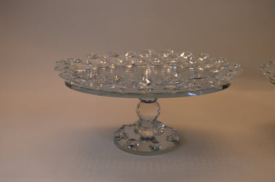 Crystal Rose Gold & Clear Lotus Shape Glass Fruit Basket Bowl Stand Colorful Fruit Vegetable Baskets Creative Fruit Dish Basket Luxurious Fruit Basket/Bowl