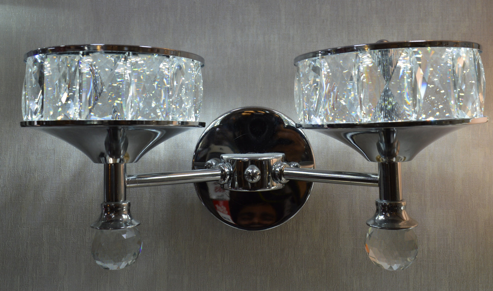 Luxury Dual Crystal Bowl Wall Light – Modern Decorative Sconce