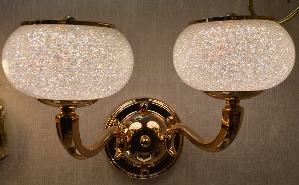 Royal Glow Crystal Twin Wall Light