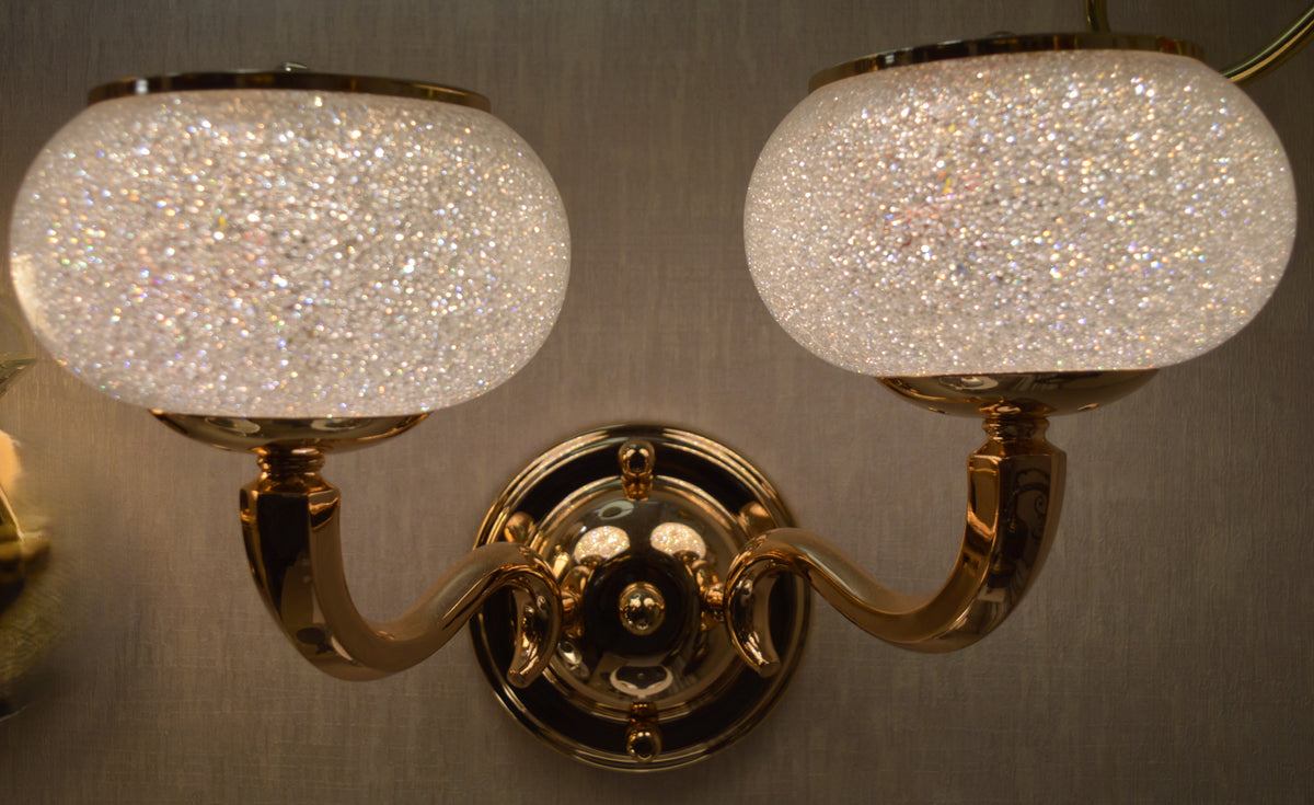 Royal Glow Crystal Twin Wall Light