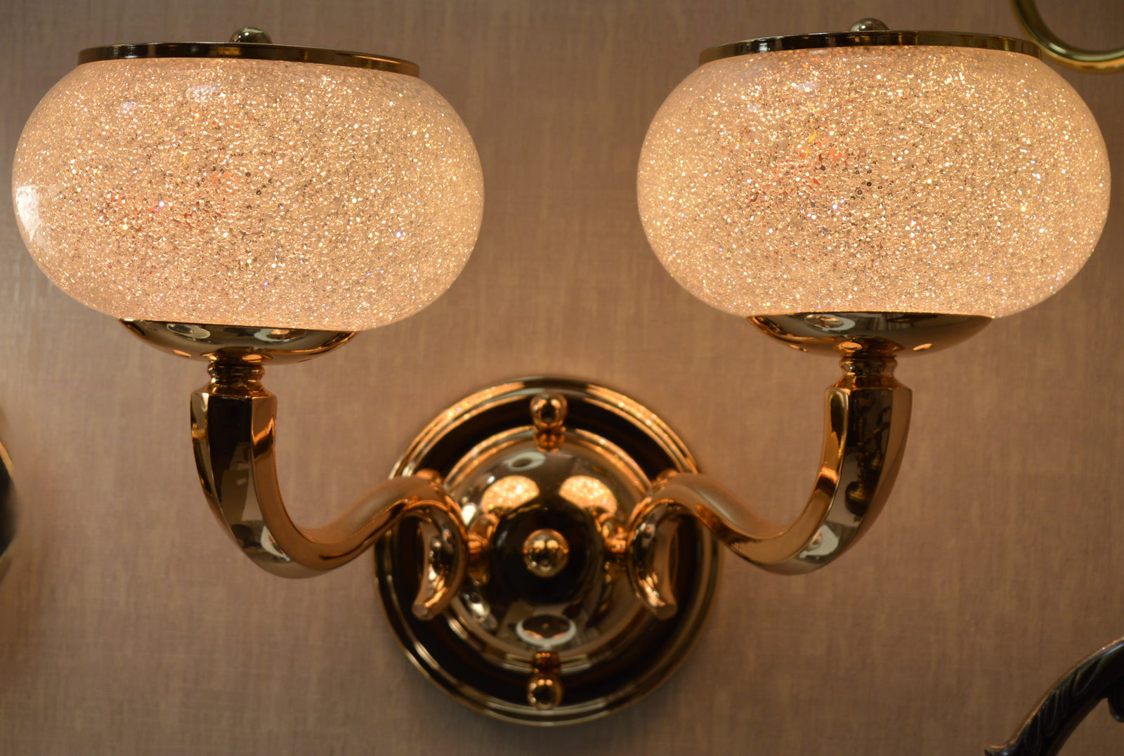 Royal Glow Crystal Twin Wall Light
