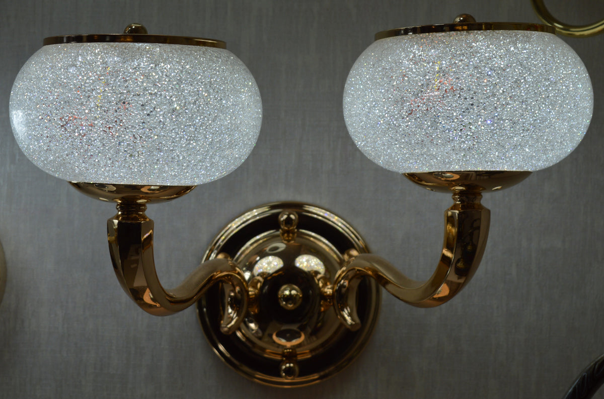 Royal Glow Crystal Twin Wall Light