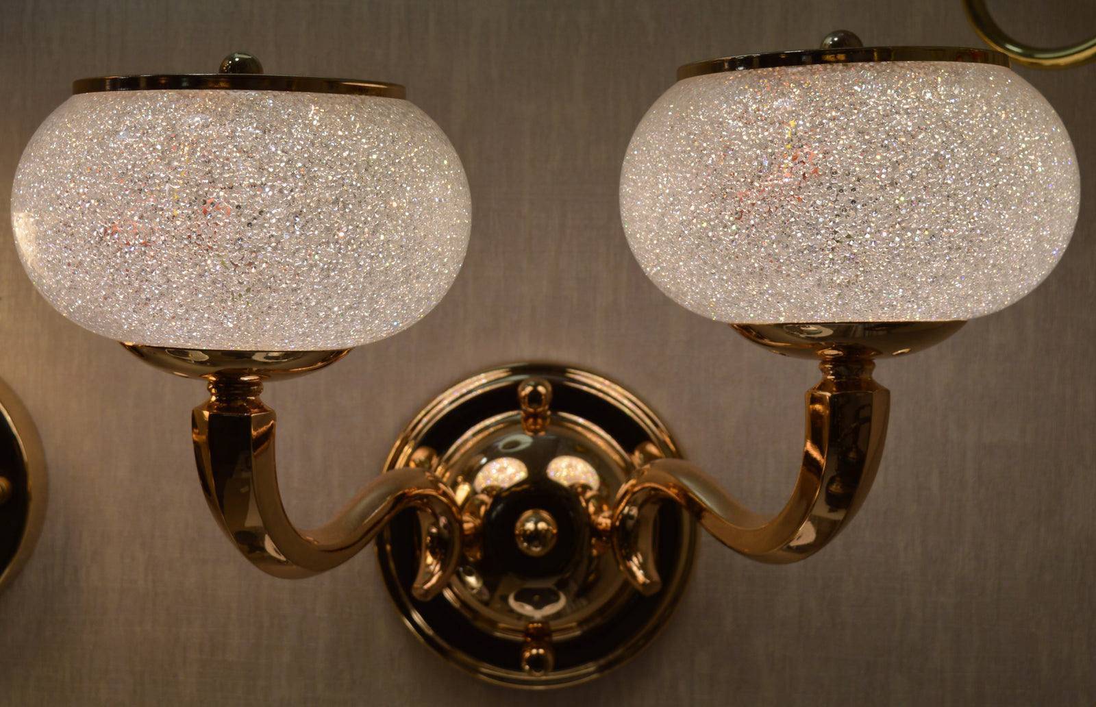 Royal Glow Crystal Twin Wall Light