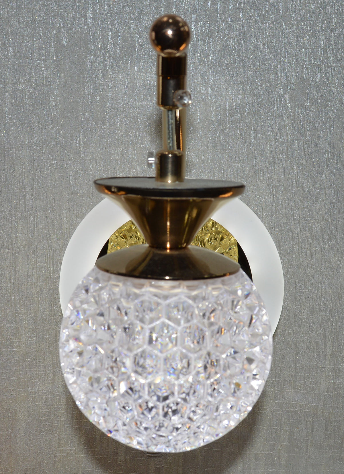 Luxury Crystal Wall Light – Gold Chrome Finish Decorative LED Wall Sconce