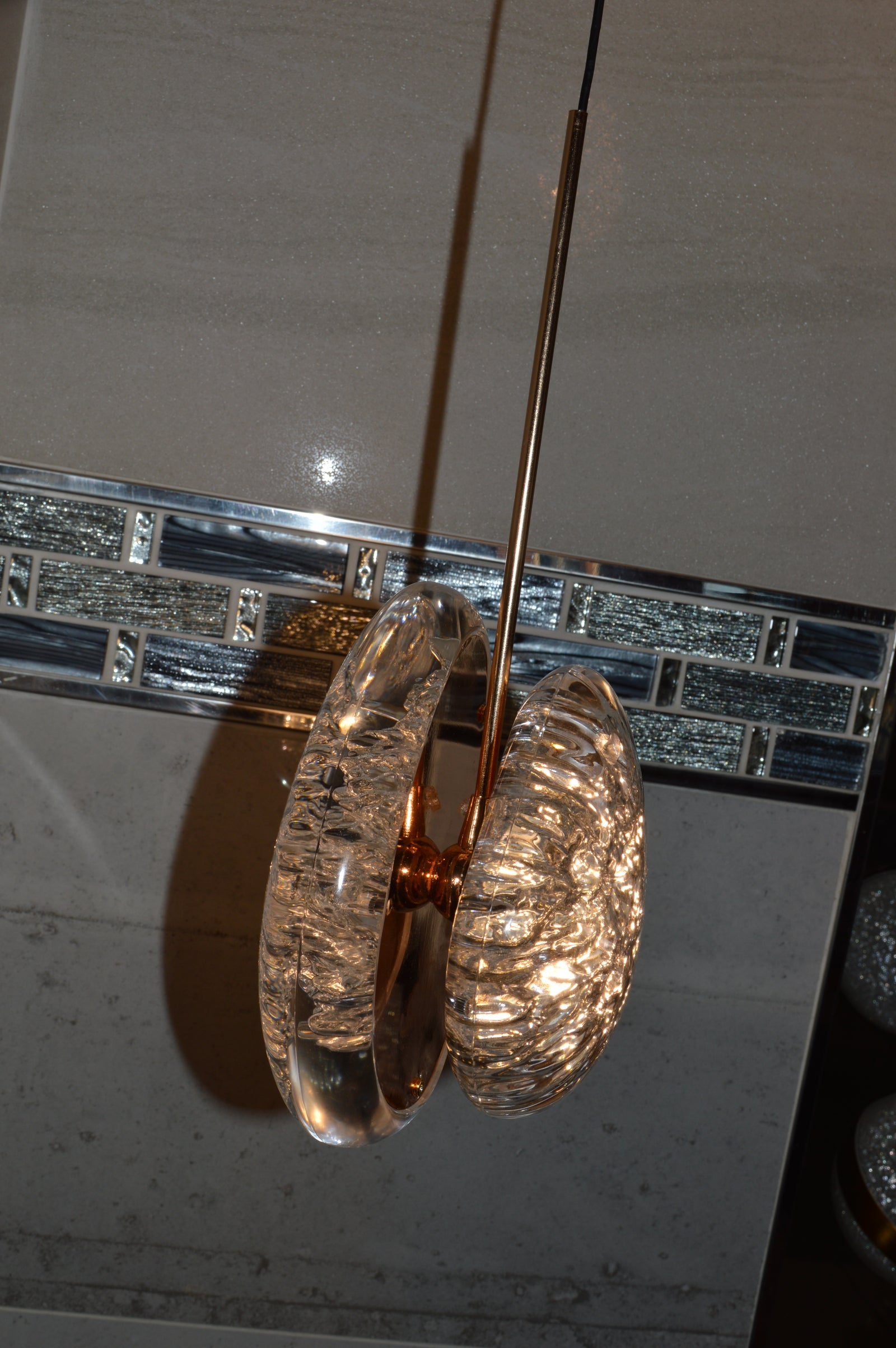 Modern Crystal Design Black and Gold Color Hanging LED Chandelier/Ceiling Light with Color Changing Dimmable+Remote control-2325