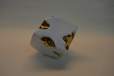 Home Décor White Cheese Flower Vase Ornaments in three different sizes -Gold