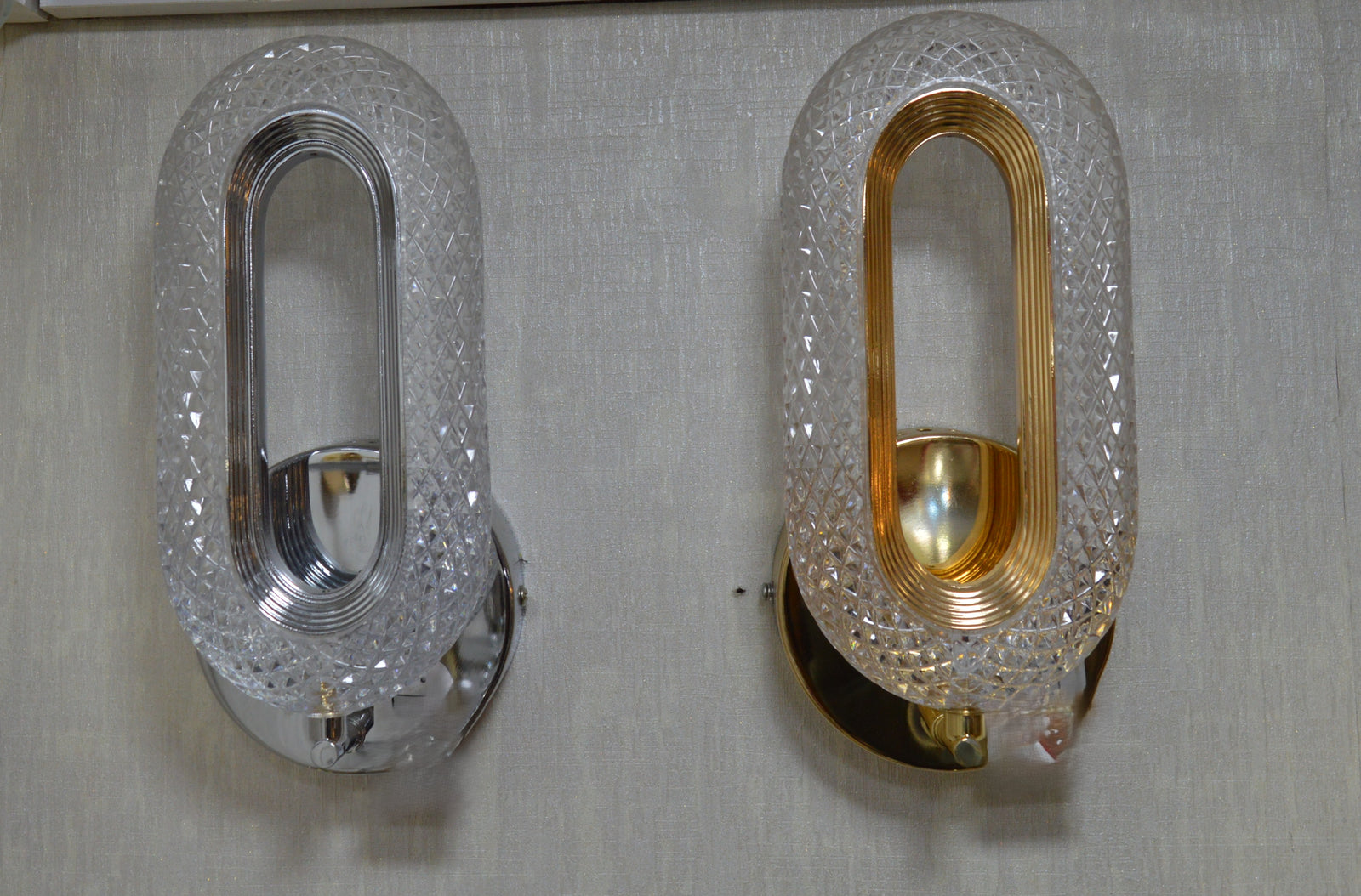 Modern Crystal Oval Wall Scone
